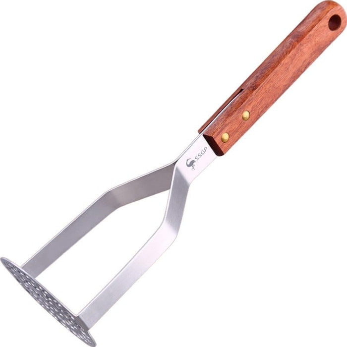 Gadget Gerbil Silver Potato Masher Stainless Steel Manual Potato Ricer Non Stick Handle Kitchen Tool Potato Press For Baby Food Smasher Fruit Pumpkin