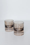Estelle Colored Rocks Glasses - Gray Smoke