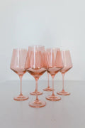 Estelle Colored Wine Glasses - Blush Pink