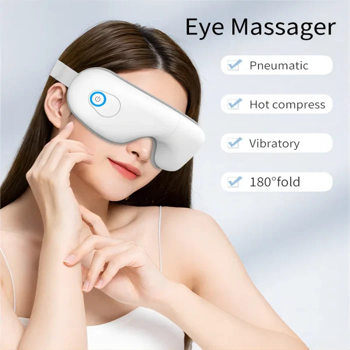 Eye Massager Foldable With Heat And Bluetooth Music Sleep Aid For Eye Strain 2026 Trend