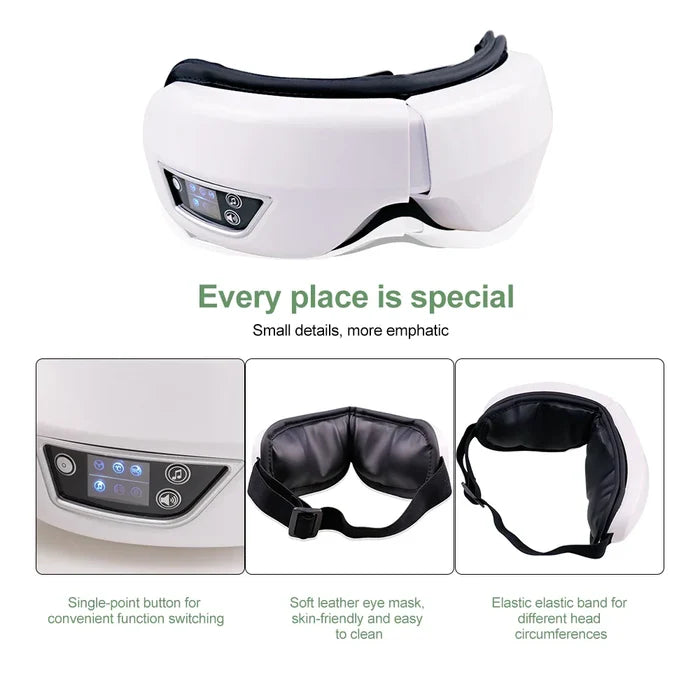 Eye Massager Medium Airbag Compression Bluetooth Music Sleep Aid AI Trending 2026 Wellness Gift