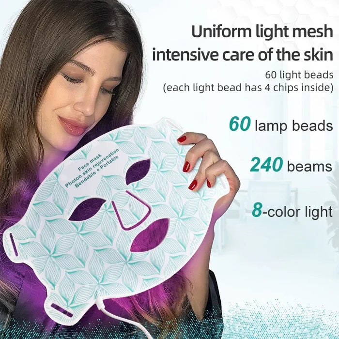 Facial LED Mask With Neck Red Light Infrared Therapy For Anti Aging Skin Rejuvenation Holiday Gifts 2026