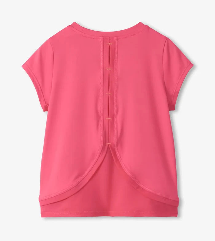 Fandango Pink Mesh Trim Tee