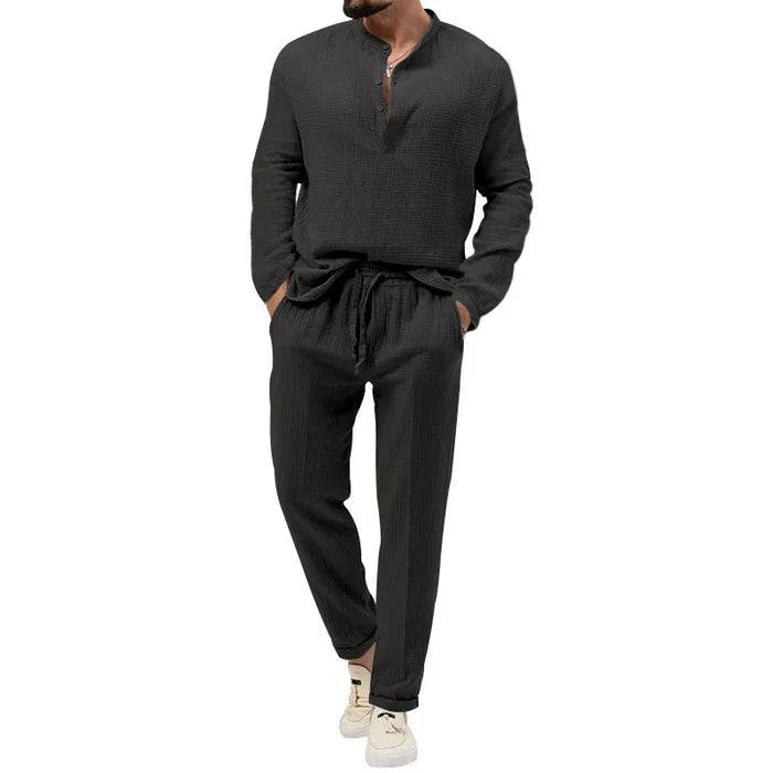 Fashion Casual Summer Men's T-Shirt & Shorts Set - Breathable Short Sleeve Beach Suit