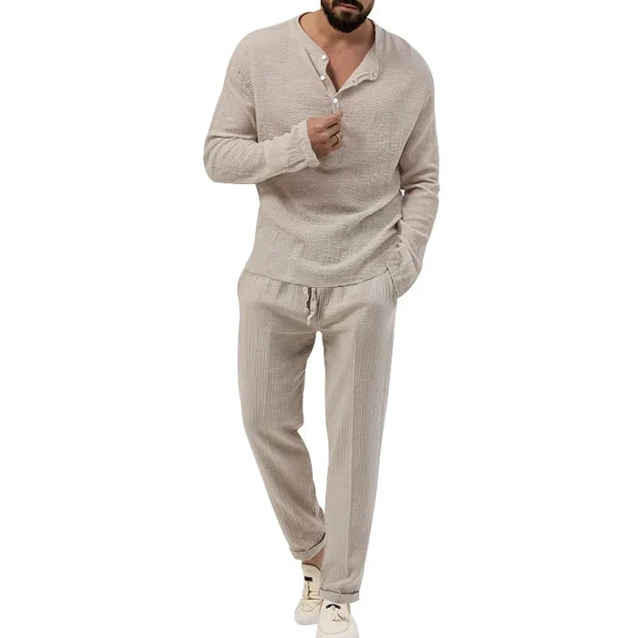 Fashion Casual Summer Men's T-Shirt & Shorts Set - Breathable Short Sleeve Beach Suit