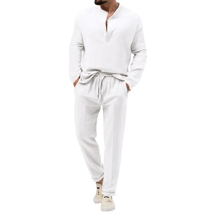 Fashion Casual Summer Men's T-Shirt & Shorts Set - Breathable Short Sleeve Beach Suit