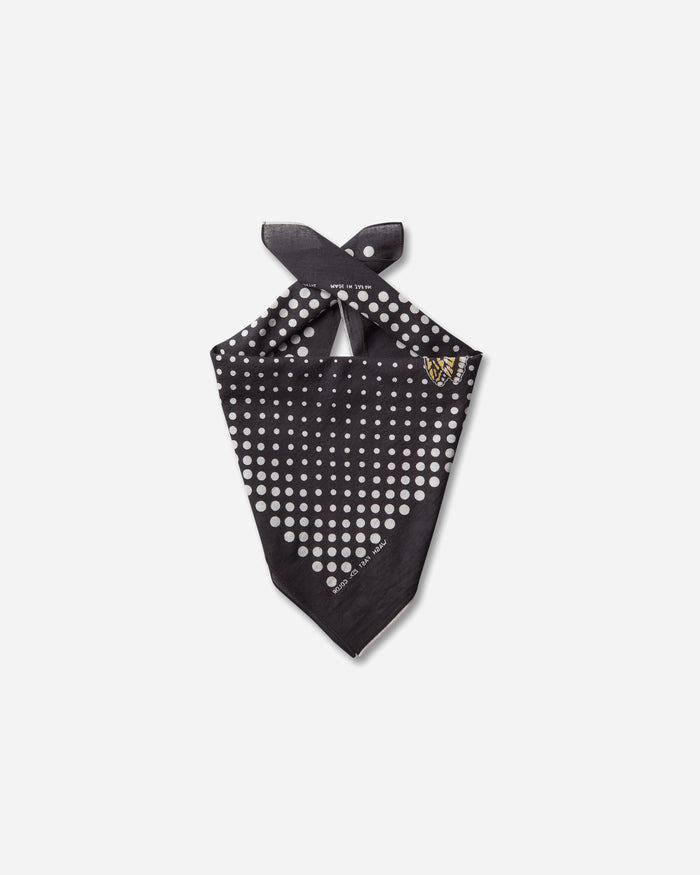 KAPITAL Fastcolor Selvedge Bandana (Coco Swallowtail) Black Gloves and Scarves Bandanas EK-657BA BLACK