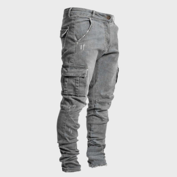 Flexible men's casual cargo pants – lightweight cotton, for active lifestyle 3