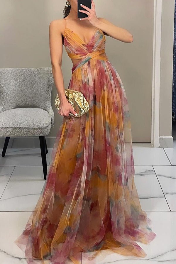 Floral Maxi Dress for Women, Adjustable Back Closure, Summer Wedding Guest Dress, Elegant and Comfortable-5