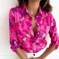 Variant image for Floral Print Womens Blouse with Lace Collar, Three-Quarter Sleeves, Casual Summer Top for Women-1