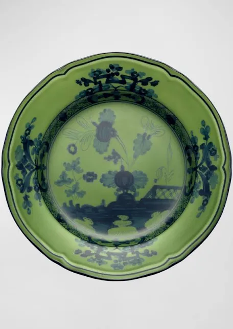 Ginori Oriente Italiano Flat Bread Plate - Malachite