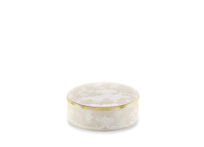 Ginori Oriente Italiano Round Box with Cover - Meringa