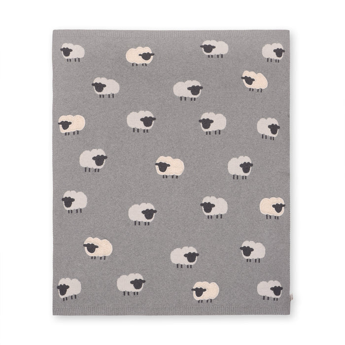 Wooly Sheep 3D - Organic Cotton Jacquard Knit Baby Blanket