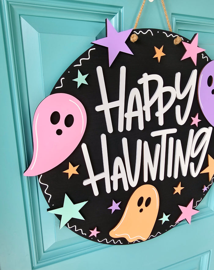 Happy Haunting Ghost Door Hanger