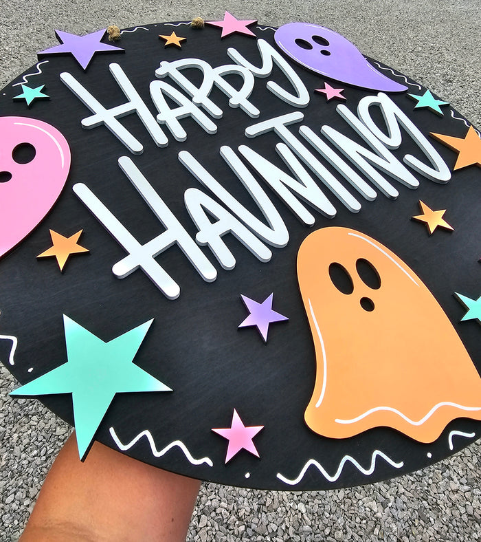 Happy Haunting Ghost Door Hanger