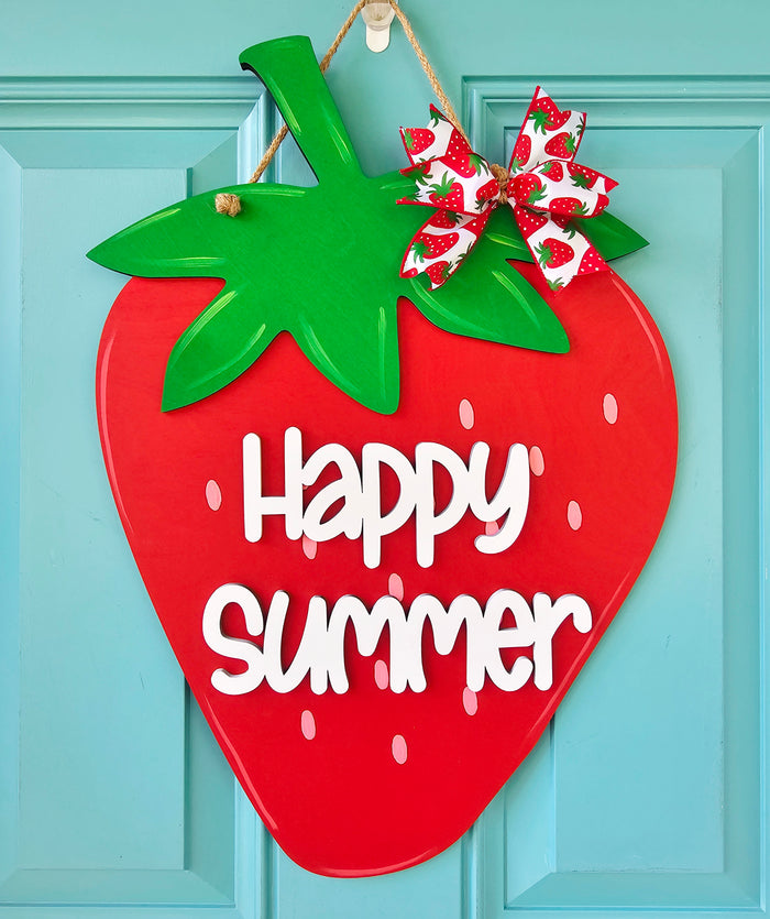 Happy Summer Strawberry Door Hanger