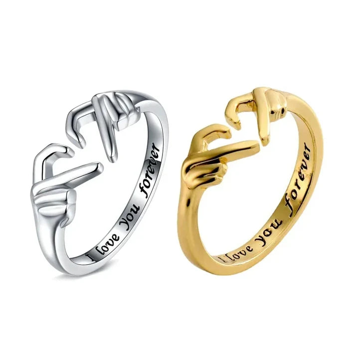 Heart Ring Hollow Double Layer Open Adjustable Ring Romantic Jewelry Gift 2026 Valentine Gift Trend