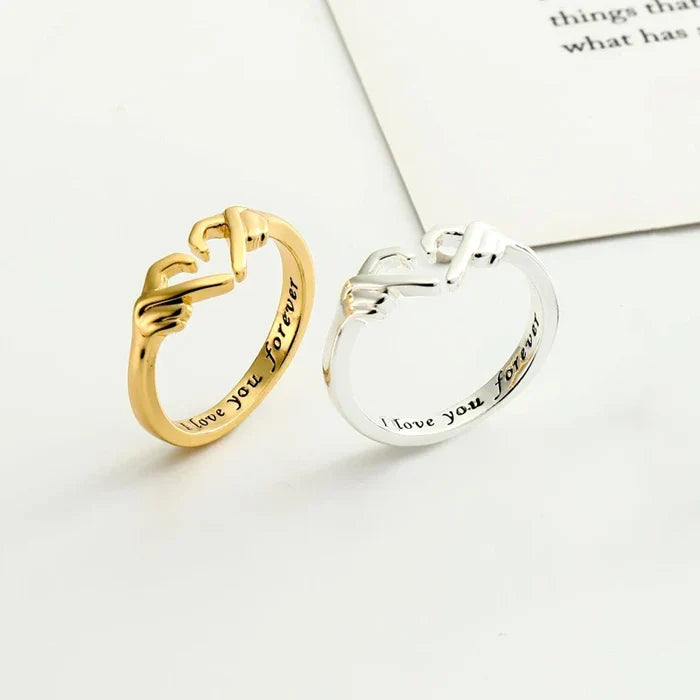 Heart Ring Hollow Double Layer Open Adjustable Ring Romantic Jewelry Gift 2026 Valentine Gift Trend