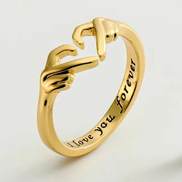 Heart Ring Hollow Double Layer Open Adjustable Ring Romantic Jewelry Gift 2026 Valentine Gift Trend
