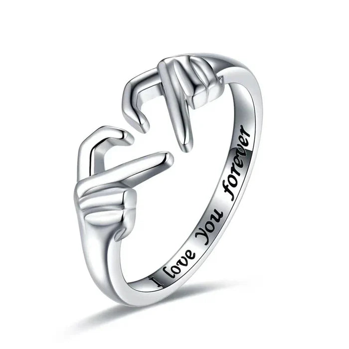 Heart Ring Hollow Double Layer Open Adjustable Ring Romantic Jewelry Gift 2026 Valentine Gift Trend