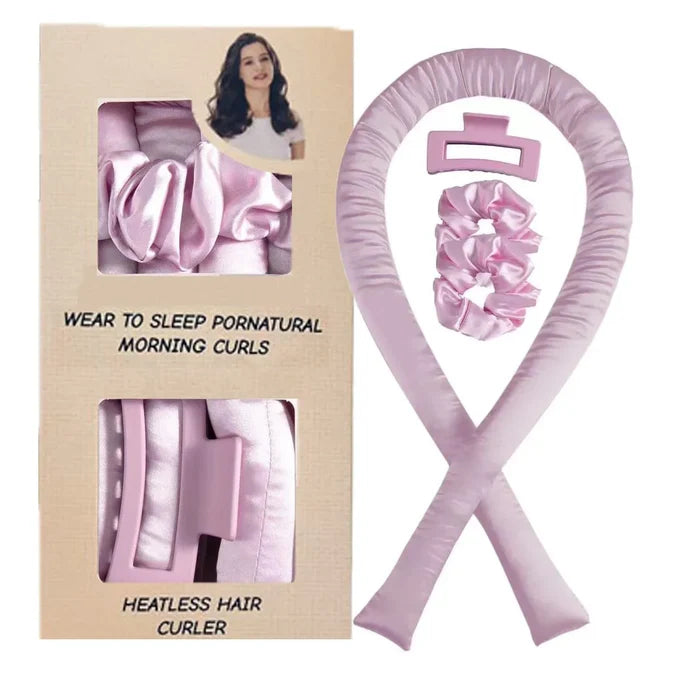 Heatless Hair Curlers Silk Headband Ribbon Rollers Overnight No Heat Styling Tool Sleep Curls 2025