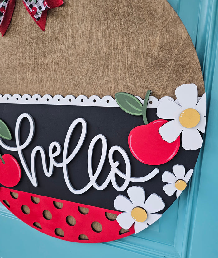 Hello Cherry Door Hanger-wholesale