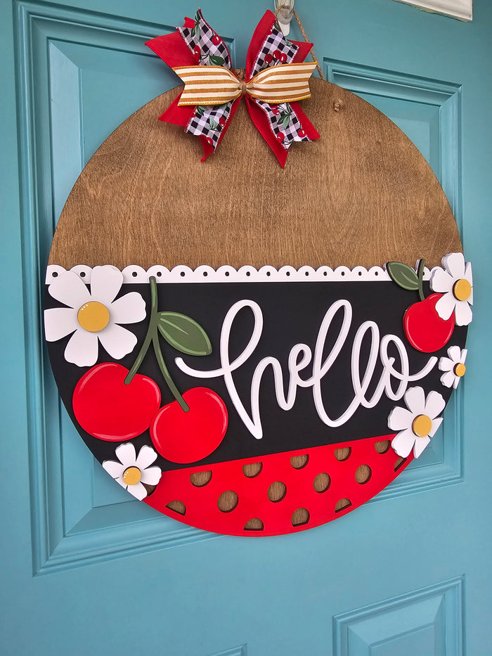 Hello Cherry Door Hanger-wholesale