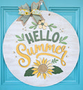 Hello Summer Sunflower Door Hanger-wholesale