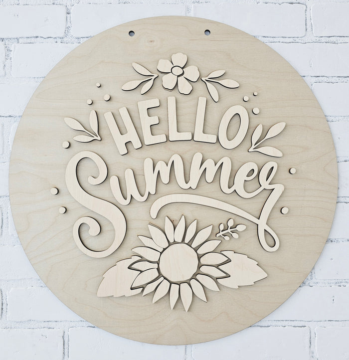 Hello Summer Sunflower Door Hanger-wholesale