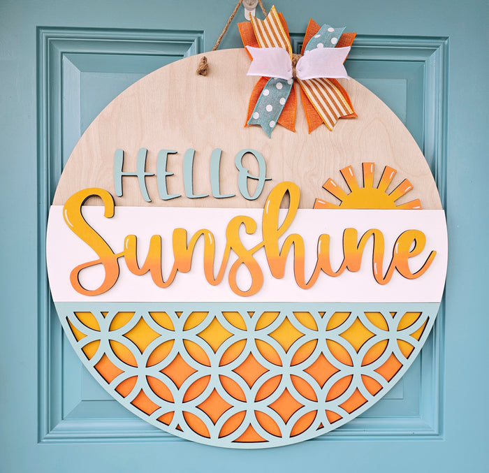 Hello Sunshine Summer Ombre Door Hanger-wholesale