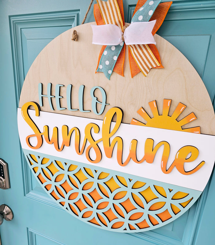 Hello Sunshine Summer Ombre Door Hanger-wholesale