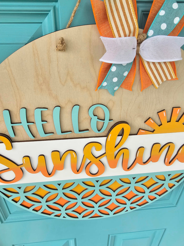 Hello Sunshine Summer Ombre Door Hanger-wholesale