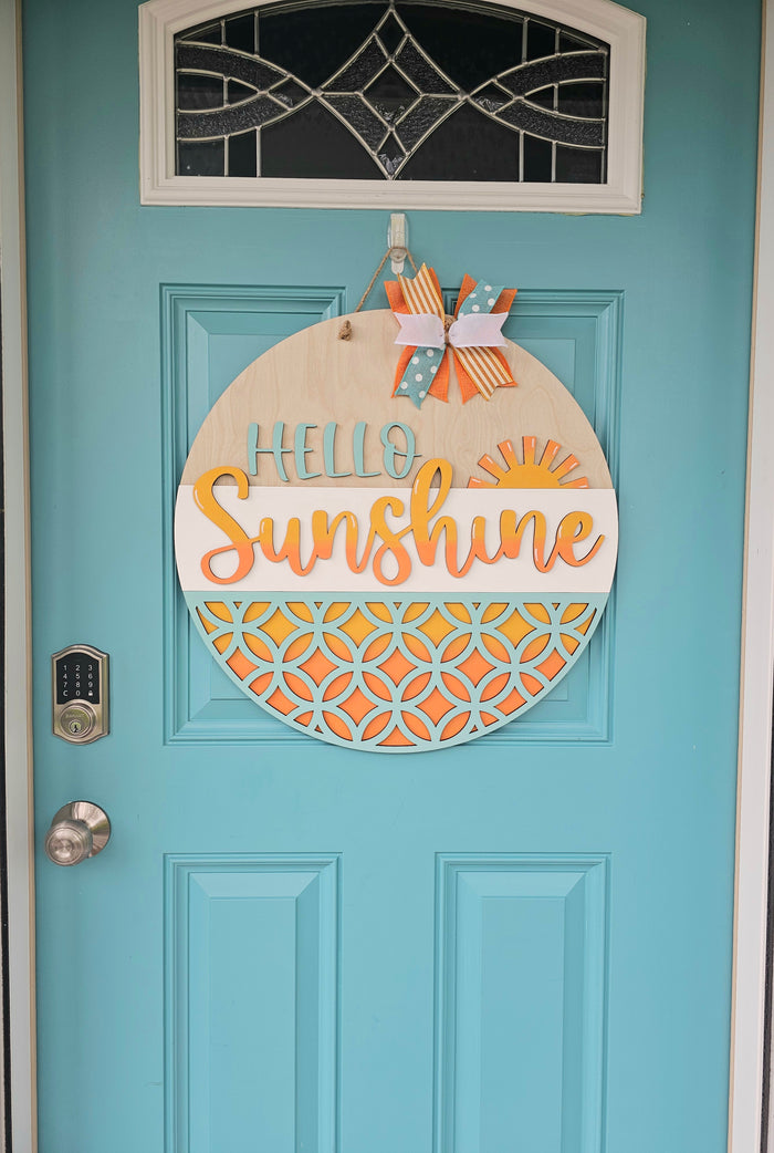 Hello Sunshine Summer Ombre Door Hanger-wholesale