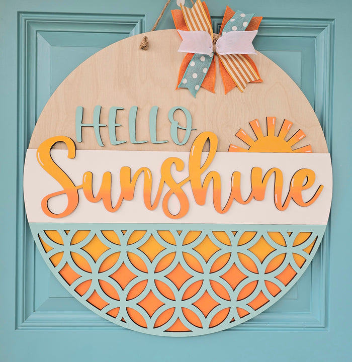Hello Sunshine Summer Ombre Door Hanger-wholesale