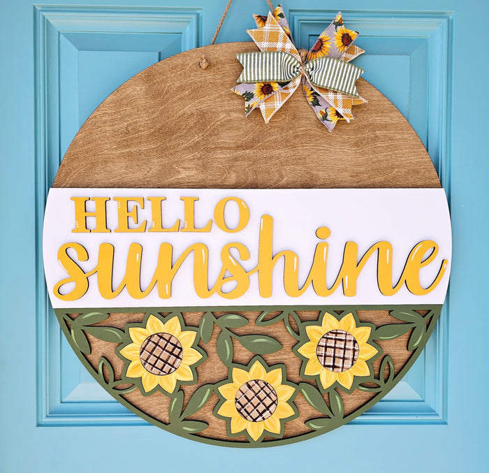 Hello Sunshine Sunflower Door Hanger-wholesale