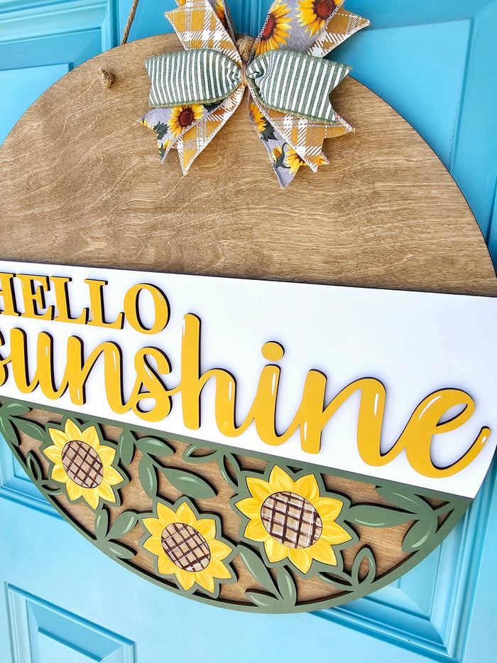 Hello Sunshine Sunflower Door Hanger-wholesale