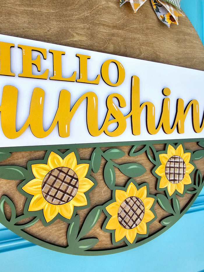 Hello Sunshine Sunflower Door Hanger-wholesale