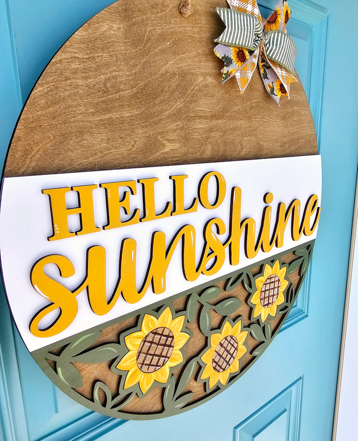 Hello Sunshine Sunflower Door Hanger-wholesale