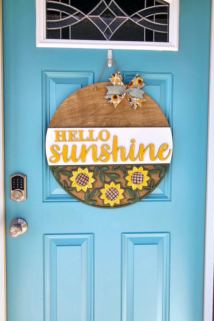 Hello Sunshine Sunflower Door Hanger-wholesale