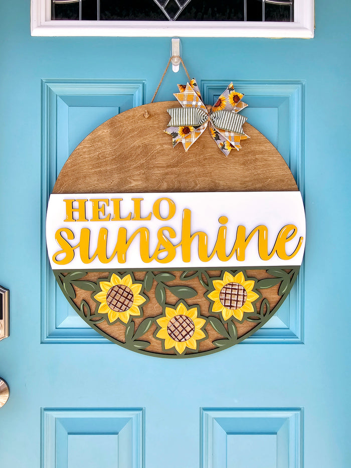 Hello Sunshine Sunflower Door Hanger-wholesale