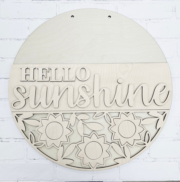 Hello Sunshine Sunflower Door Hanger-wholesale