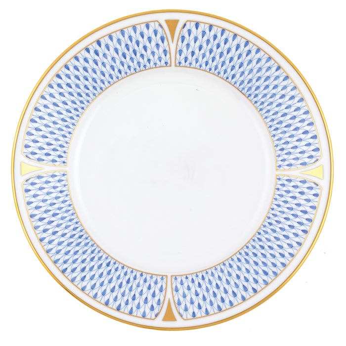 Herend Art Deco Dessert Plate - Blue