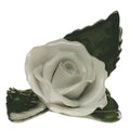 Herend Decorative Rose on Leaf - White