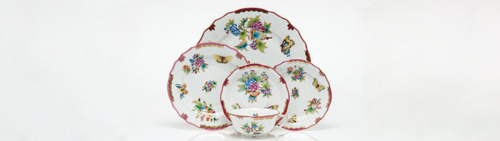 Herend Queen Victoria Dessert Plate - Pink
