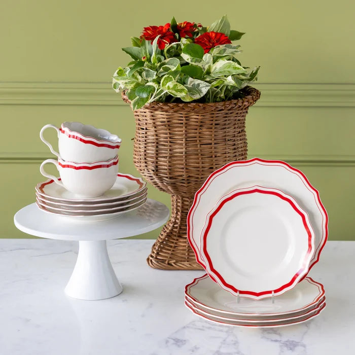 Hester and Cook Icing on the Cake Salad Plate - Red