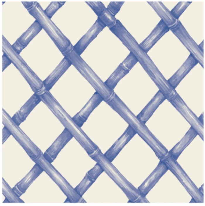 Hester & Cook Blue Lattice Cocktail Napkins