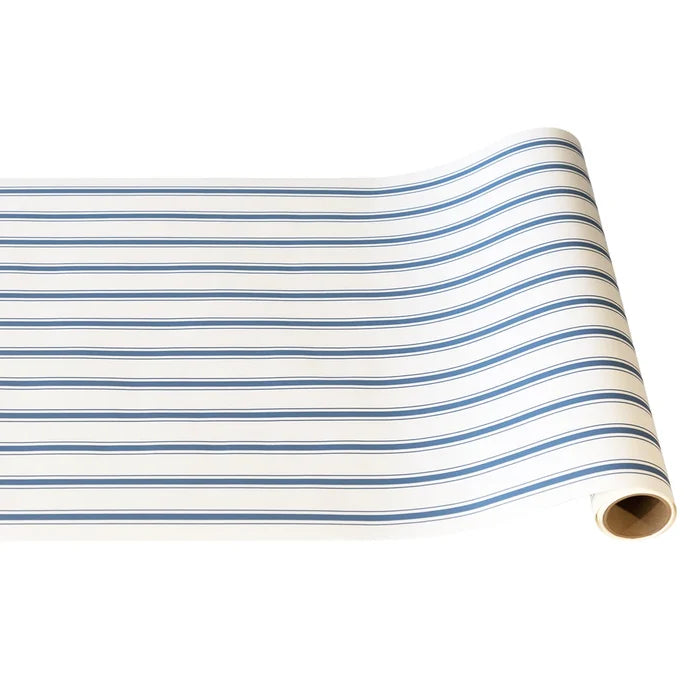 Hester & Cook Cornflower Blue Linen Stripe Table Runner