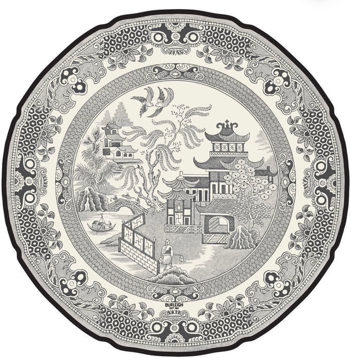 Hester & Cook Die-Cut Black Willow Plate Placemat