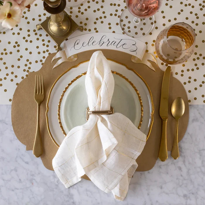 Hester & Cook Die-Cut French Frame Placemat - Gold
