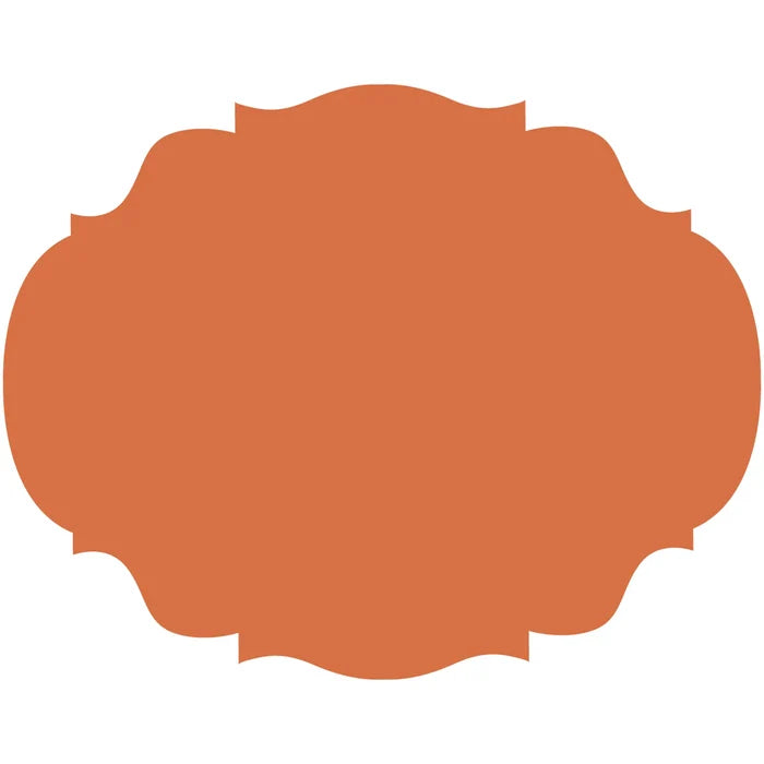 Hester & Cook Die-Cut French Frame Placemat - Orange